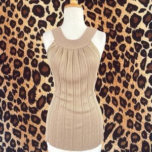 Y2K Arden B Gold sleeveless knit halter top ✨